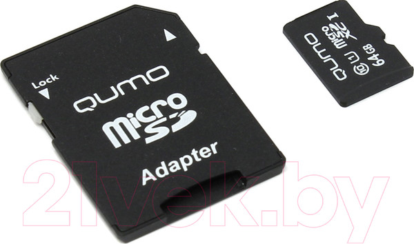 Изображение товара Карта памяти Qumo microSDXC (Сlass 10) 64GB (QM64GMICSDXC10U1)