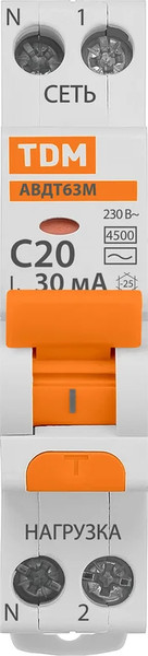 Изображение товара Дифференциальный автомат TDM SQ0202-0066