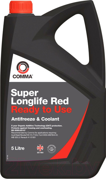 Изображение товара Антифриз Comma Super Longlife Red / SLC5L (5л, красный)
