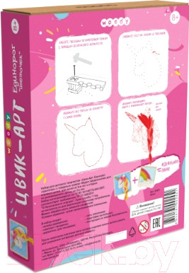 Изображение товара Набор для творчества «изонить» Woody Цвик-арт Единорог Цветочек / 02451