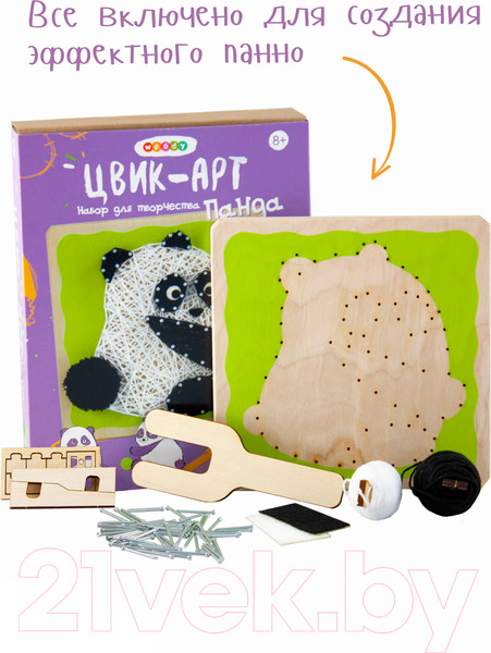 Изображение товара Набор для творчества «изонить» Woody Цвик-арт Панда / 02444