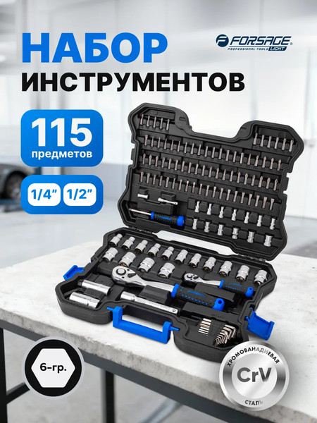 Изображение товара Универсальный набор инструментов Forsage F LIGHT-41151-5 (63016)