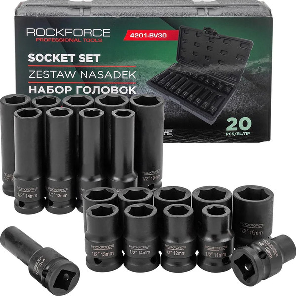 Изображение товара Набор головок слесарных RockForce RF-4201-BV30 (62962)