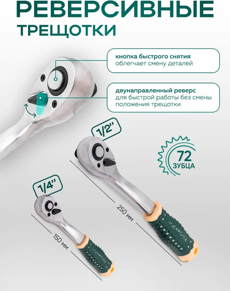 Изображение товара Универсальный набор инструментов RockForce RF LIGHT-41151-5 (63015)
