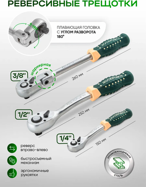 Изображение товара Универсальный набор инструментов RockForce RF-41421+2 (63203)