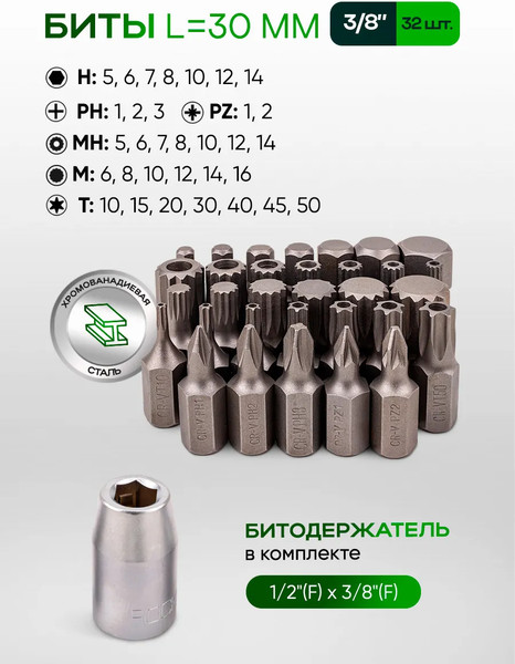 Изображение товара Универсальный набор инструментов RockForce RF-41802+2 (63204)