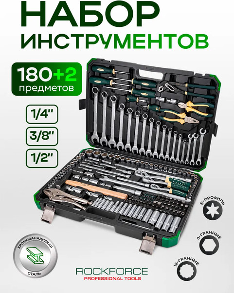 Изображение товара Универсальный набор инструментов RockForce RF-41802+2 (63204)
