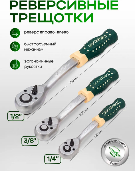 Изображение товара Универсальный набор инструментов RockForce RF-41802+2 (63204)