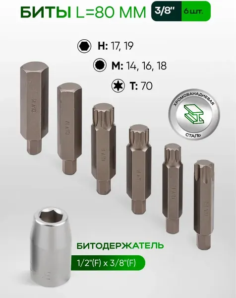 Изображение товара Универсальный набор инструментов RockForce RF-42022+2 (63205)