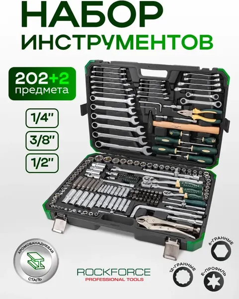 Изображение товара Универсальный набор инструментов RockForce RF-42022+2 (63205)