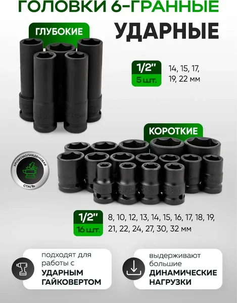 Изображение товара Универсальный набор инструментов RockForce RF-41082+6L (63206)