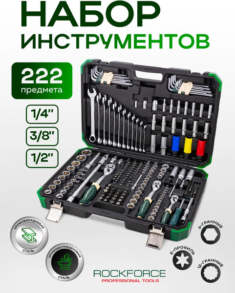 Изображение товара Универсальный набор инструментов RockForce RF-42222-5 (63437)