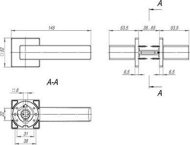 Изображение товара Ручка дверная Fuaro K.SL52.Redline BL-24 (черный)