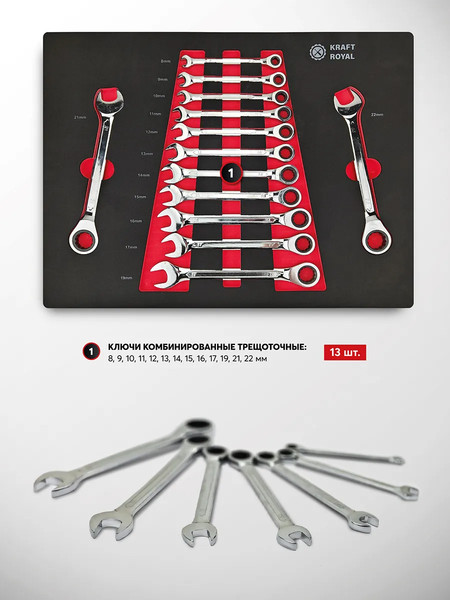 Изображение товара Универсальный набор инструментов ForceKraft FK-55314 (63019)