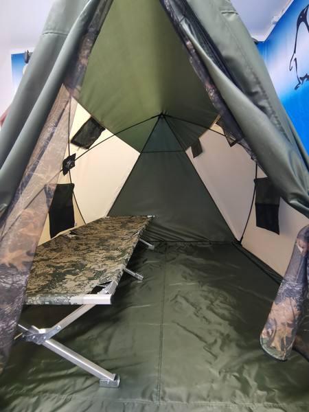 Изображение товара Палатка Пингвин Shelters Всесезонная двускатная 200x190 / 11752 (хаки/бежевый)