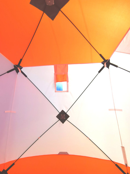 Изображение товара Палатка Пингвин Shelters MrFisher 1.7x1.7 в чехле (белый/оранжевый)