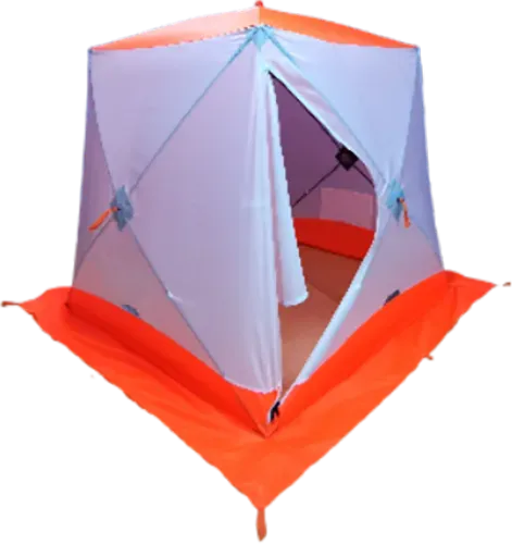 Изображение товара Палатка Пингвин Shelters MrFisher 2.0x2.0 2-слойная (белый/оранжевый)