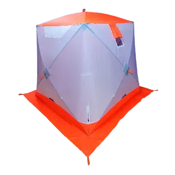 Изображение товара Палатка Пингвин Shelters MrFisher 2.0x2.0 2-слойная (белый/оранжевый)