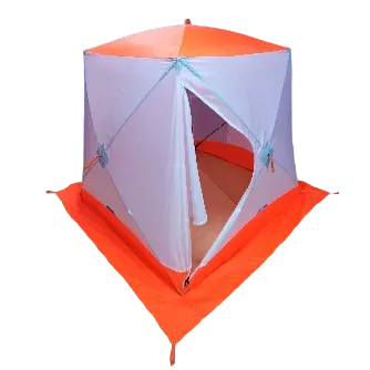 Изображение товара Палатка Пингвин Shelters MrFisher 2.0x2.0 2-слойная (белый/оранжевый)