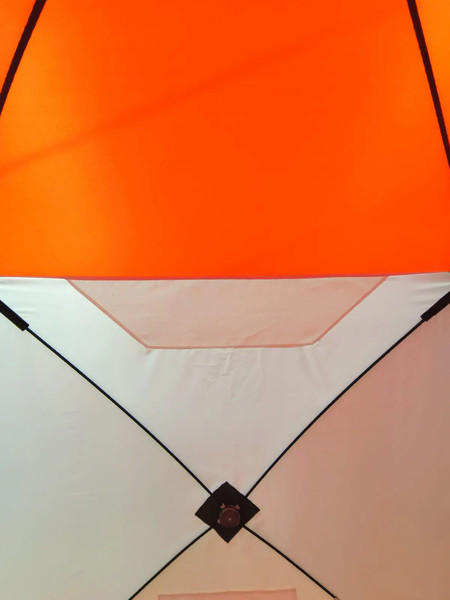 Изображение товара Палатка Пингвин Shelters MrFisher 2.0x2.0 2-слойная (белый/оранжевый)