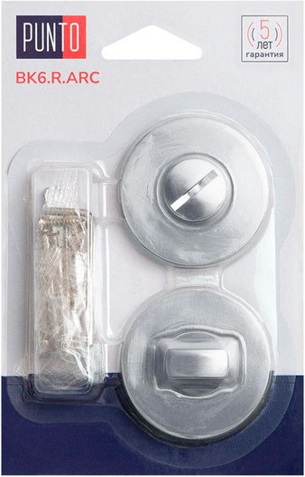Изображение товара Фиксатор дверной защелки Punto BK6.R.ARC.R52 SSC-16 (сатиновый хром)