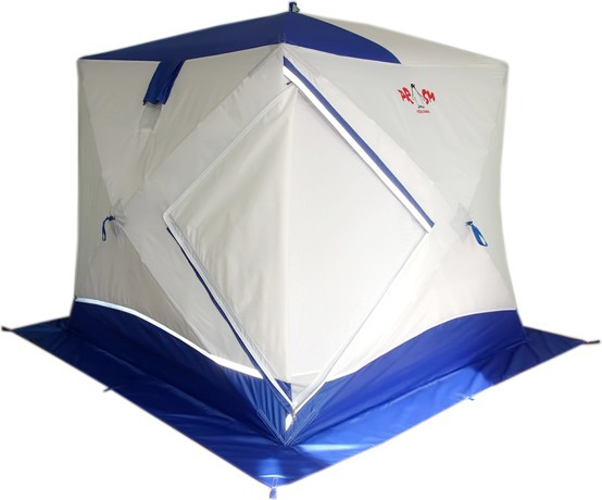 Изображение товара Палатка Пингвин Shelters Призма Премиум 2-слойная 215x215 В95Т1 (белый/синий)
