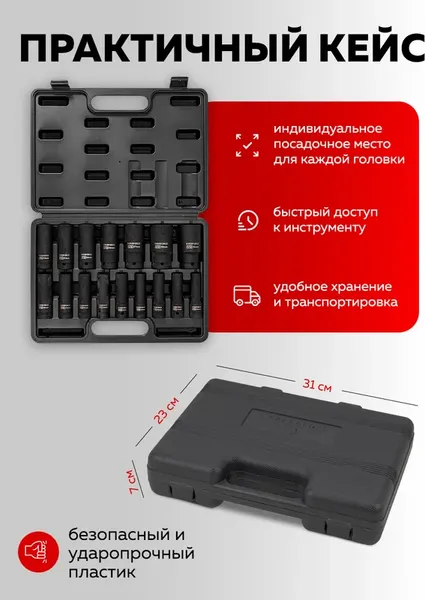 Изображение товара Набор головок слесарных Everforce EF-4167-5MPB (62991)