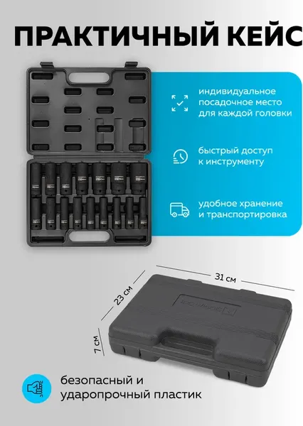 Изображение товара Набор головок слесарных Sigmatool 4167-5MPB (62992)