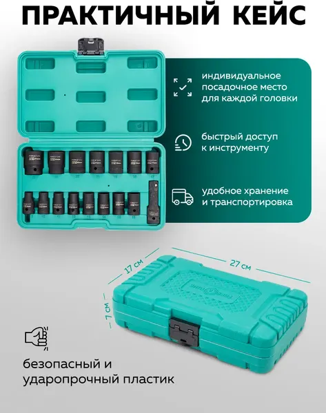 Изображение товара Набор головок слесарных FORSandTUNE 4179-5MPB (62993)