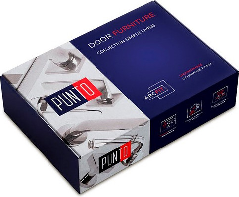 Изображение товара Ручка дверная Punto K.ARC.Q52.Viva SSC-16 (сатиновый хром)