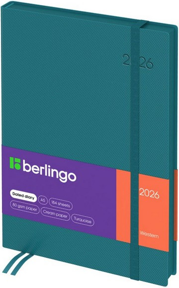 Изображение товара Ежедневник Berlingo Western 2026г А5 / DD6_85505 (184л)