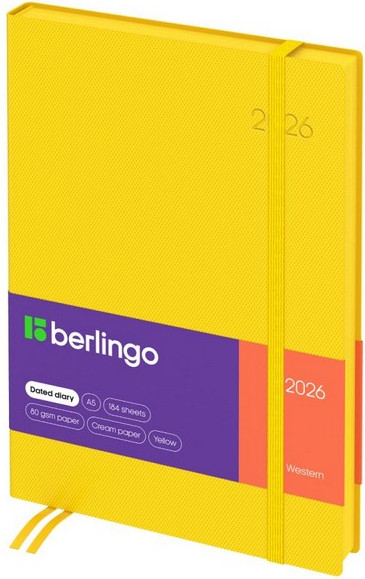 Изображение товара Ежедневник Berlingo Western 2026г А5 / DD6_85506 (184л)