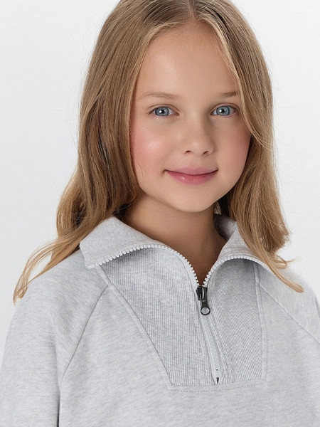 Изображение товара Свитшот детский Mark Formelle 127970 (р.128-64, серый меланж 4306-А)