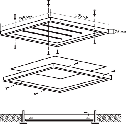 Изображение товара Панель светодиодная JAZZway PPL 588/G Opal / 5053090