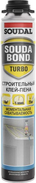 Клей-пена Soudal Soudabond Turbo (750мл) — фото 3
