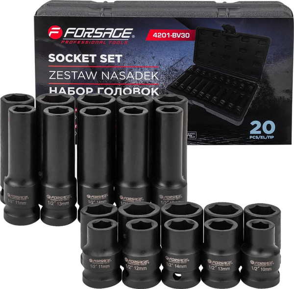 Изображение товара Набор головок слесарных Forsage F-4201-BV30 (62963)