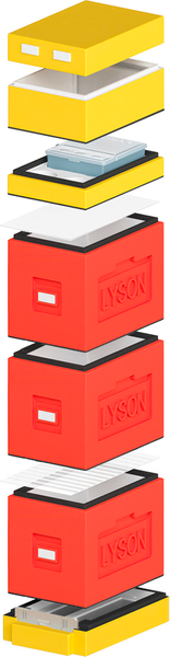 Изображение товара Улей Lyson Дадан На 6 Рамок / WDD119 (красный/желтый)