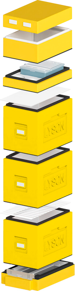 Изображение товара Улей Lyson Дадан На 6 Рамок / WDD114YY (желтый/желтый)