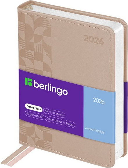 Изображение товара Ежедневник Berlingo Vivella Prestige 2026г А6 / DD6_80607 (184л)