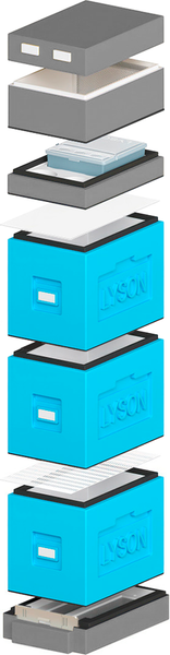 Изображение товара Улей Lyson Дадан На 6 Рамок / WDD121 (синий/серый)