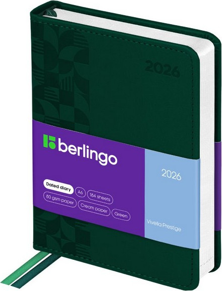 Изображение товара Ежедневник Berlingo Vivella Prestige 2026г А6 / DD6_80605 (184л)