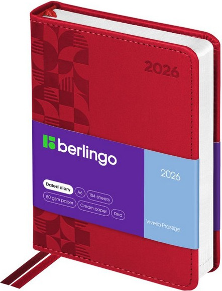 Изображение товара Ежедневник Berlingo Vivella Prestige 2026г А6 / DD6_80606 (184л)