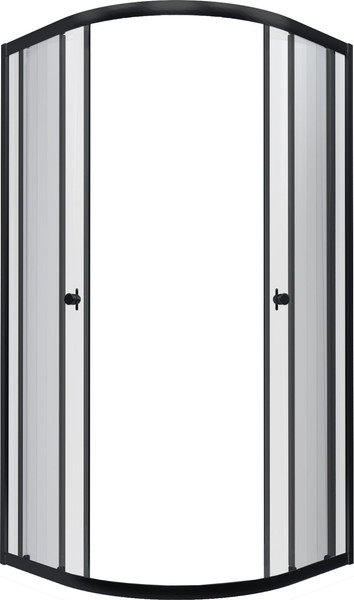 Изображение товара Душевой уголок Saniteco SNT-801 90х90 без поддона (черный/прозрачное стекло)
