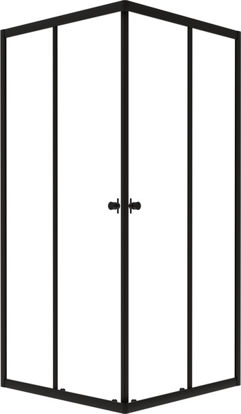 Изображение товара Душевой уголок Saniteco SNT-802 Cube 90х90 без поддона (черный/прозрачное стекло)