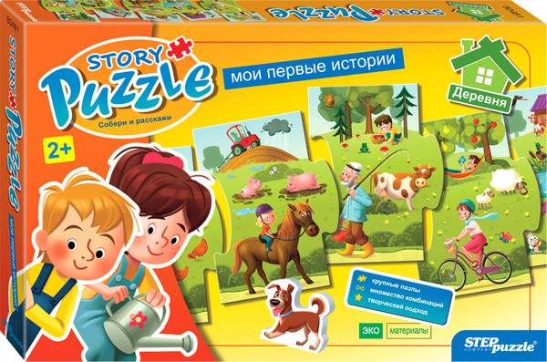 Изображение товара Развивающая игра Step Puzzle Story Puzzle. Деревня