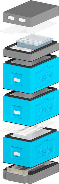 Изображение товара Улей Lyson Рут На 6 Рамок / WDD50 (синий/серый)