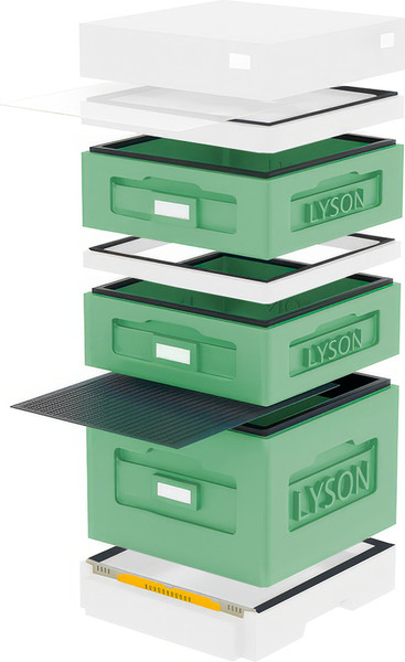 Изображение товара Улей Lyson Дадан На 10 Рамок / WK1008GW (зеленый/неокрашенный)