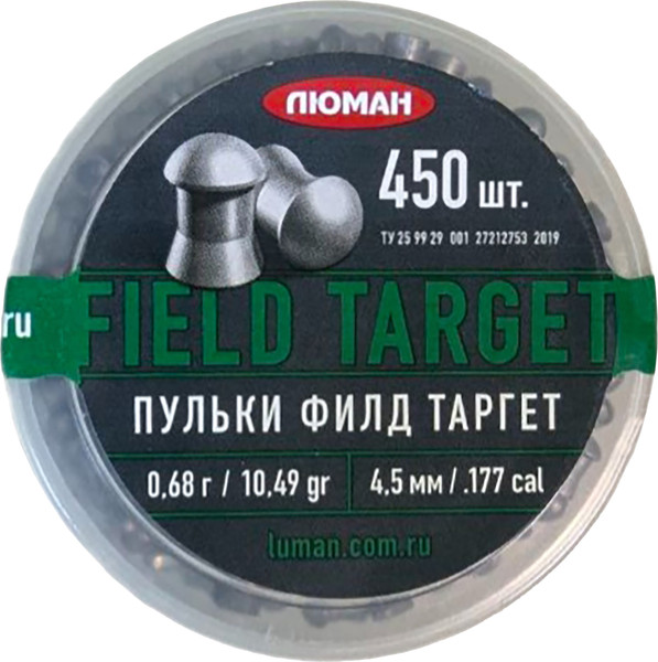 Изображение товара Пульки для пневматики Люман Field Target 0.68г 4.5мм (450шт)