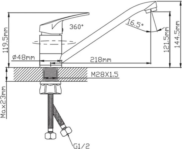 Изображение товара Смеситель Potato D124-49SM