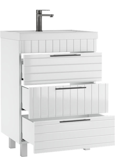 Изображение товара Тумба под умывальник Домино Unit 60 Topaz с тремя ящиками В3